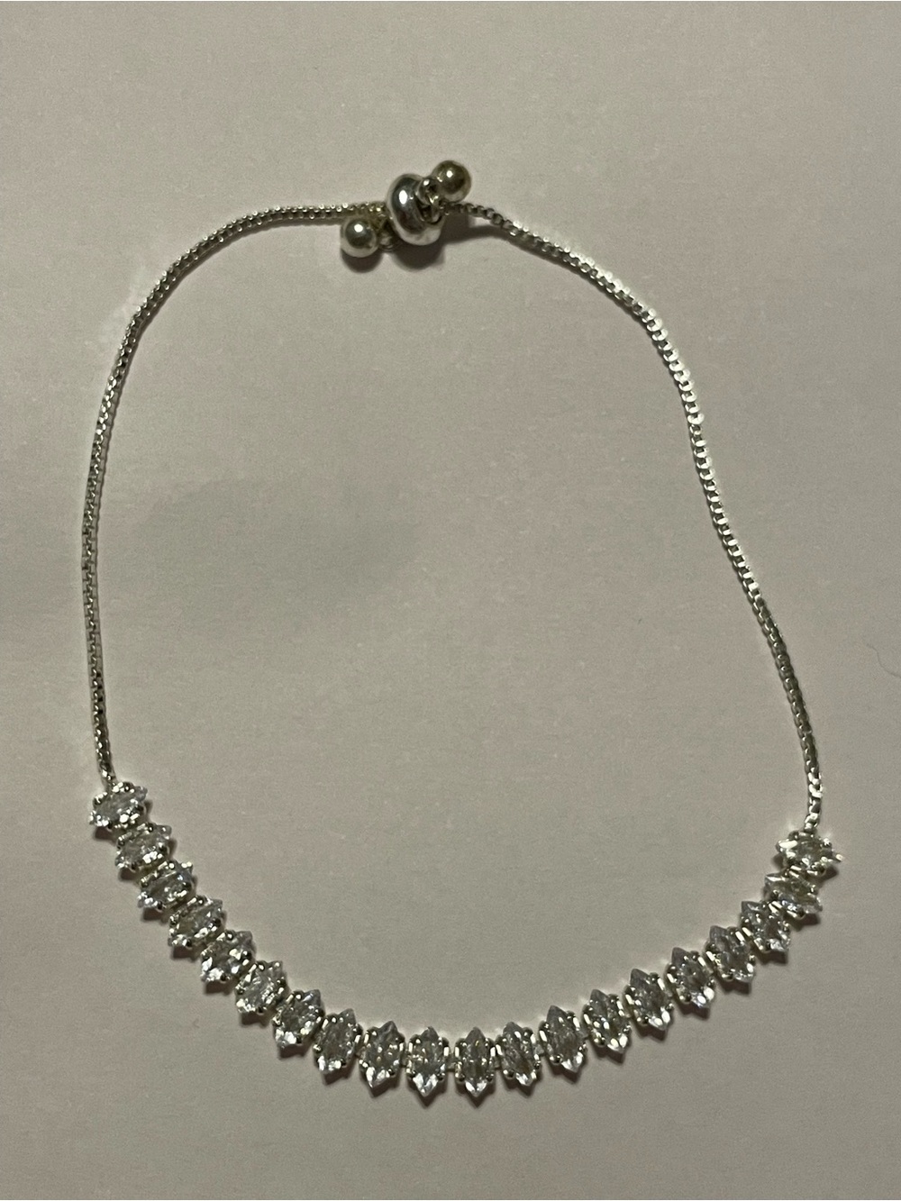 Untested Cubic Zirconia Tennis Bracelet #0268